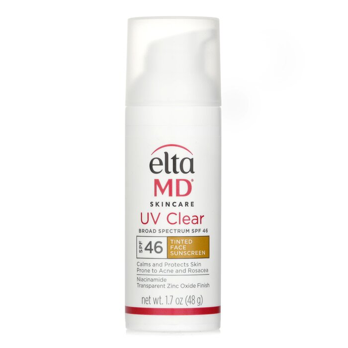EltaMD UV Clear Facial Sunscreen SPF 46 - For Skin Types Prone To Acne, Rosacea & Hyperpigmentation - Tinted 48g