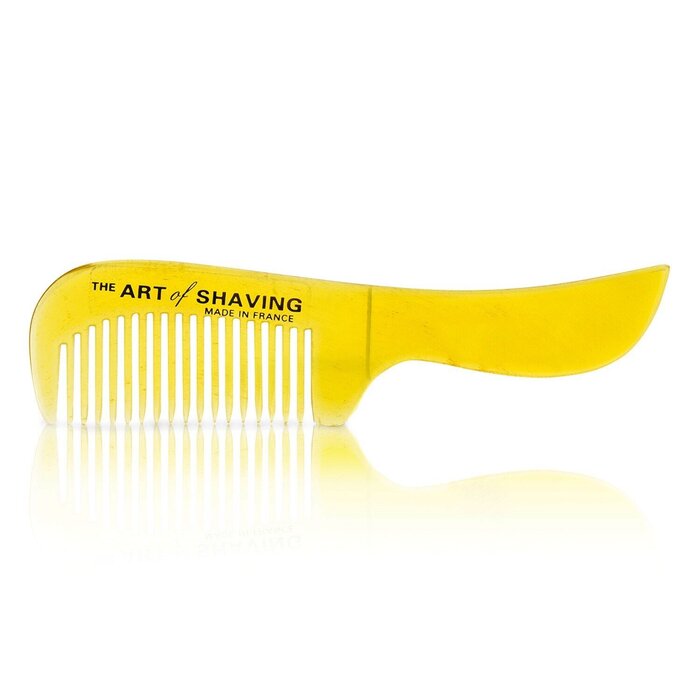 The Art Of Shaving Horn Mustache Comb - Black Suedine 1PC