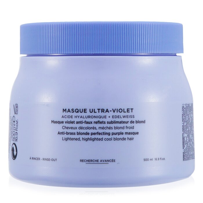 Kerastase Blond Absolu Masque Ultra-Violet Anti-Brass Blonde Perfecting Purple Masque (Lightened Cool Blonde Hair) 500ml