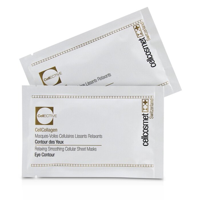 Cellcosmet & Cellmen Cellcosmet CellEctive CellCollagen Eye Contour Relaxing Smoothing Cellular Sheet Masks 2113.1301 5x2patchs