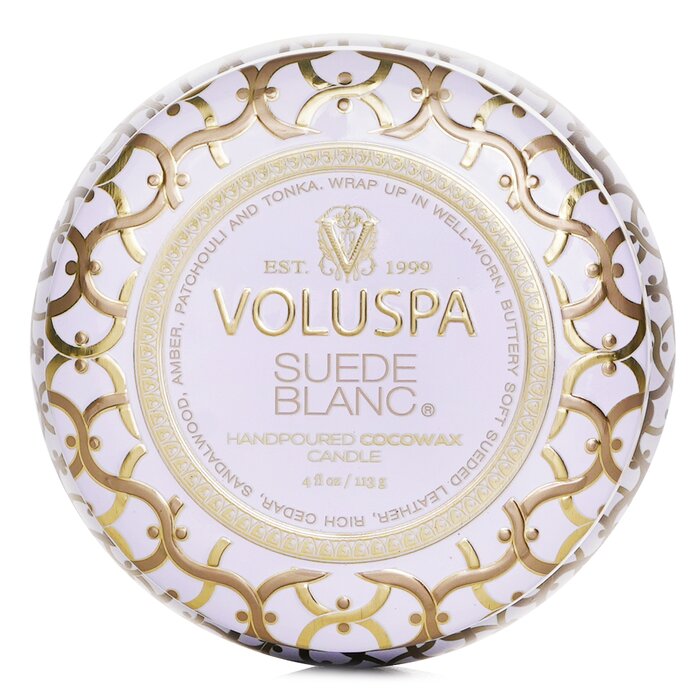 Voluspa Mini Tin Candle - Suede Blanc 113g