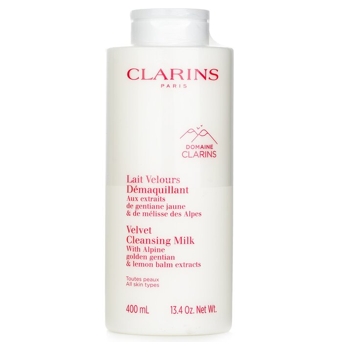 Clarins Velvet Cleansing Milk with Alpine Golden Gentian & Lemon Balm Extracts 400ml