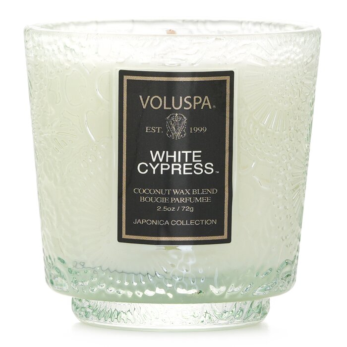 Voluspa Petite Pedestal Candle - White Cypress 72g