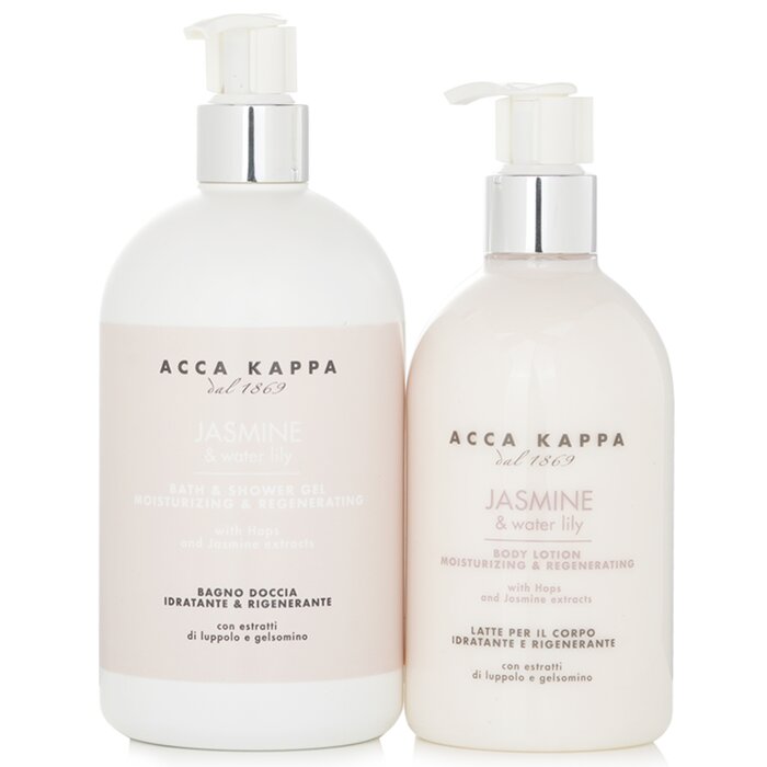 Acca Kappa Jasmine & Water Lily Body Care Gift Set: Jasmine&Water Lily Shower Gel 500ml + Jasmine&Water Lily Body Lotion 300ml 2pcs
