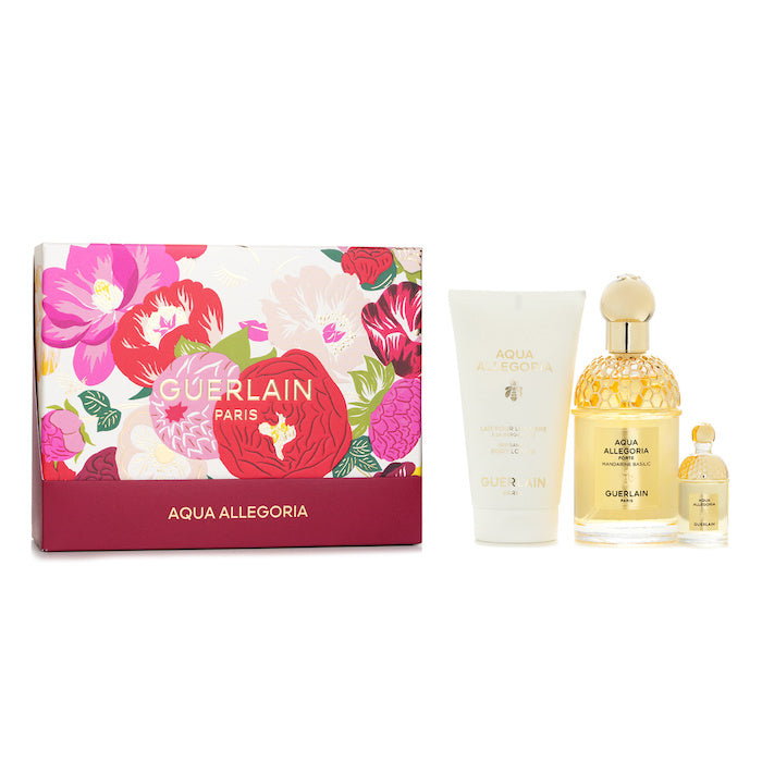 Guerlain Aqua Allegoria Forte Mandarine Basilic Gift Set EDP 75ml+7.5ml+ Body Lotion 75ml 157.5ml
