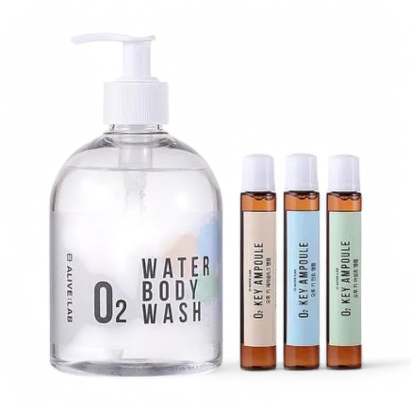 ALIVE:LAB O2 Water Body Wash Set - 3 Types Serasom 5.0 Ampoule