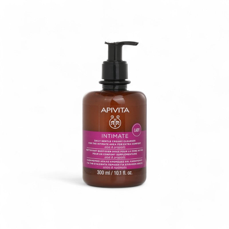 Apivita Intimate Lady Daily Gentle Creamy Cleanser For The Intimate Area For Extra Comfort Aloe & Propolis 094102 300ml