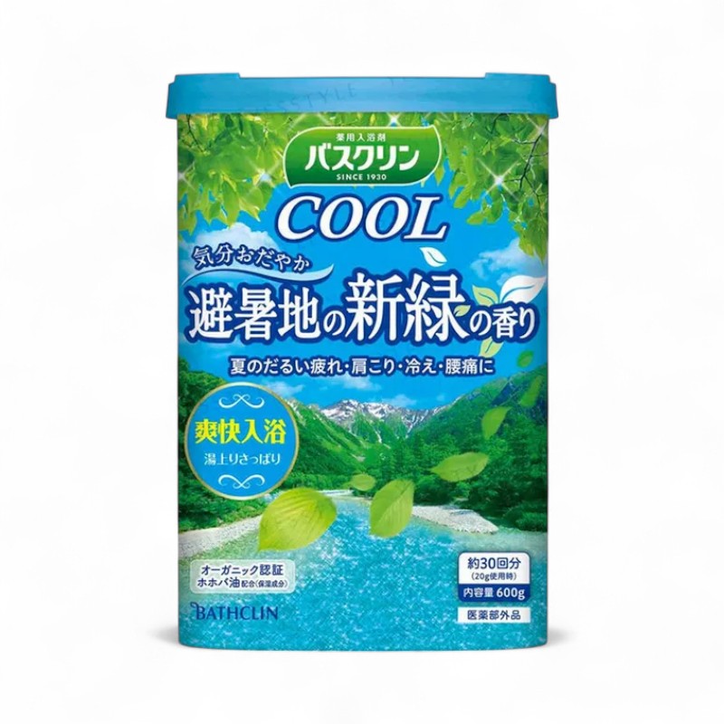 BATHCLIN Cool Bath Salt Fresh Green Summer Resort - 600g