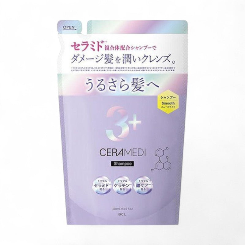 BCL Ceramedi Triple Ceramide Lock & Cleanse Hair Shampoo 400ml Refill