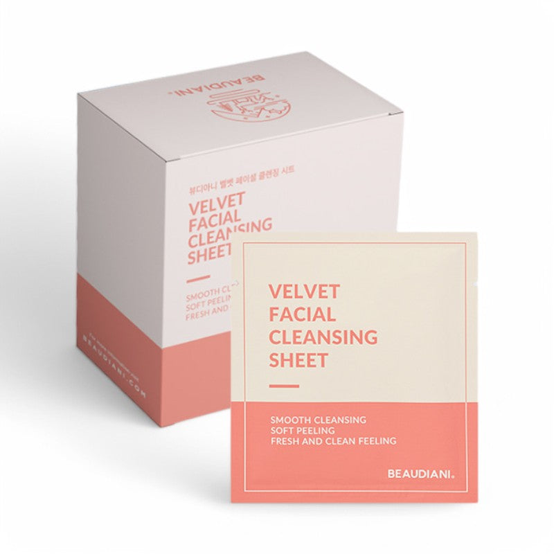 BEAUDIANI Velvet Facial Cleansing Sheet Set 8ml x 20 pcs
