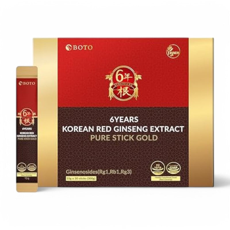 BOTO Korean Red Ginseng Extract Pure Stick Gold 10g x 30 sticks