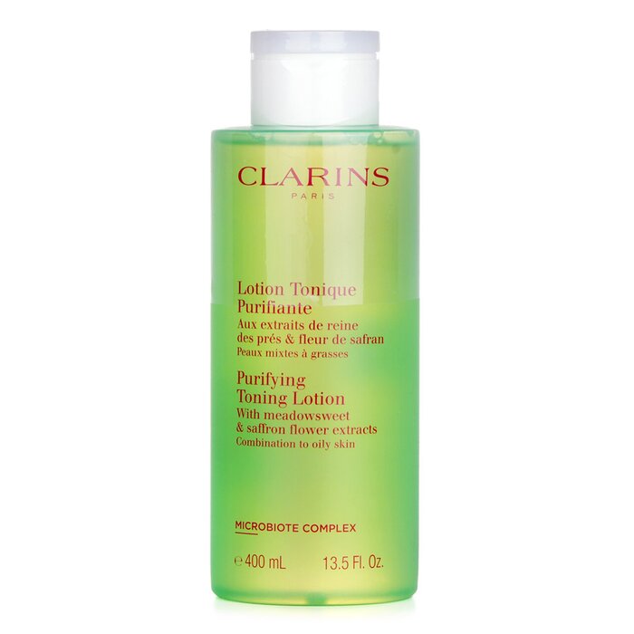 Clarins Purifying Toning Lotion with Meadowsweet & Saffron Flower Extracts - Combination to Oily Skin  400ml/13.5oz (Parallel Import)