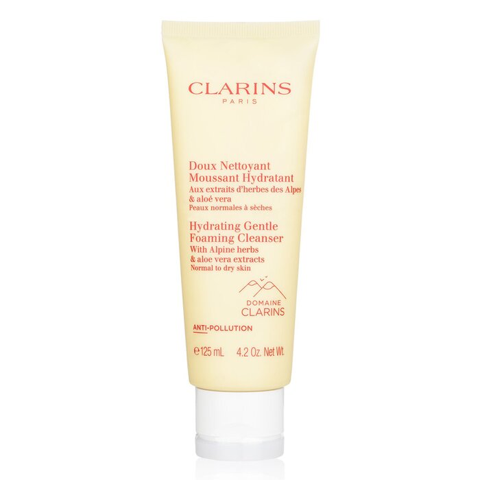 Clarins Hydrating Gentle Foaming Cleanser with Alpine Herbs & Aloe Vera Extracts - Normal to Dry Skin  125ml/4.2oz (Parallel Import)