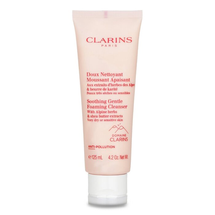 Clarins Soothing Gentle Foaming Cleanser with Alpine Herbs & Shea Butter Extracts - Very Dry or Sensitive Skin  125ml/4.2oz (Parallel Import)