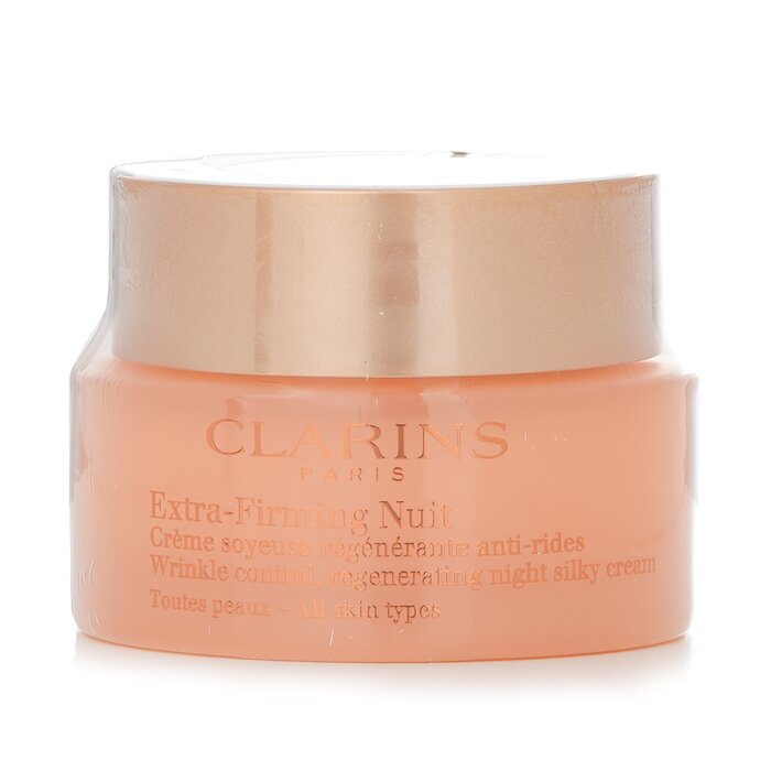 Clarins Extra-Firming Nuit Wrinkle Control, Regenerating Night Silky Cream (All Skin Type) 50ml/1.6oz (Parallel Import)