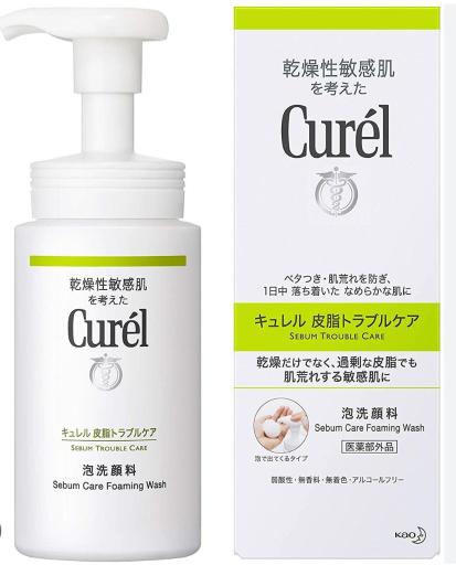 Curel Sebum Trouble Care Foaming Facial Wash 150ml