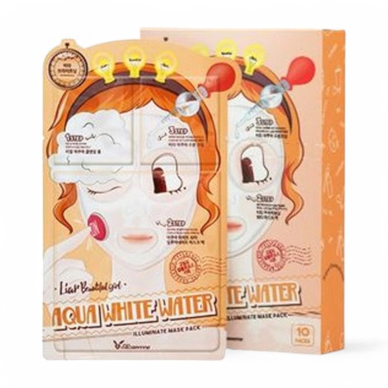 Elizavecca Aqua White Water Illuminate Mask Pack Set 25ml x 10pcs