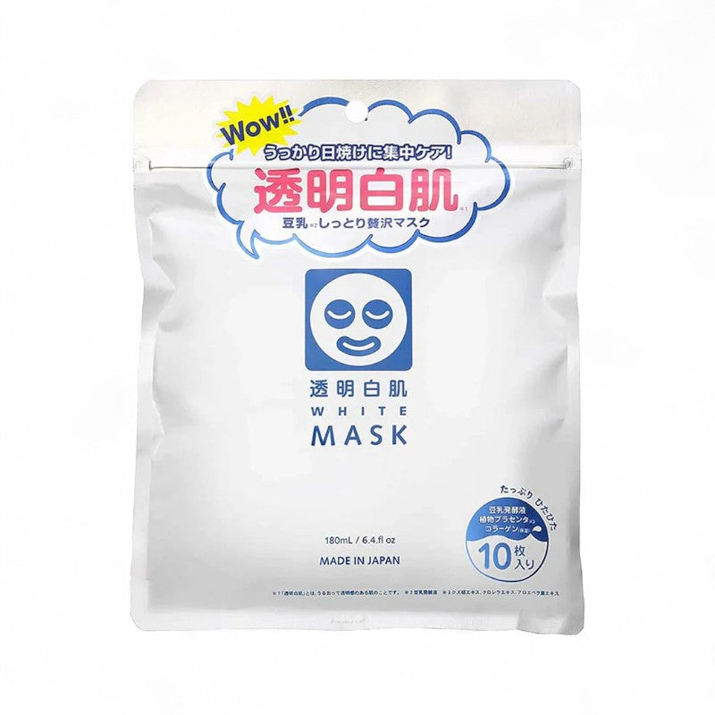Ishizawa-Lab Transparent White Mask 10 pcs