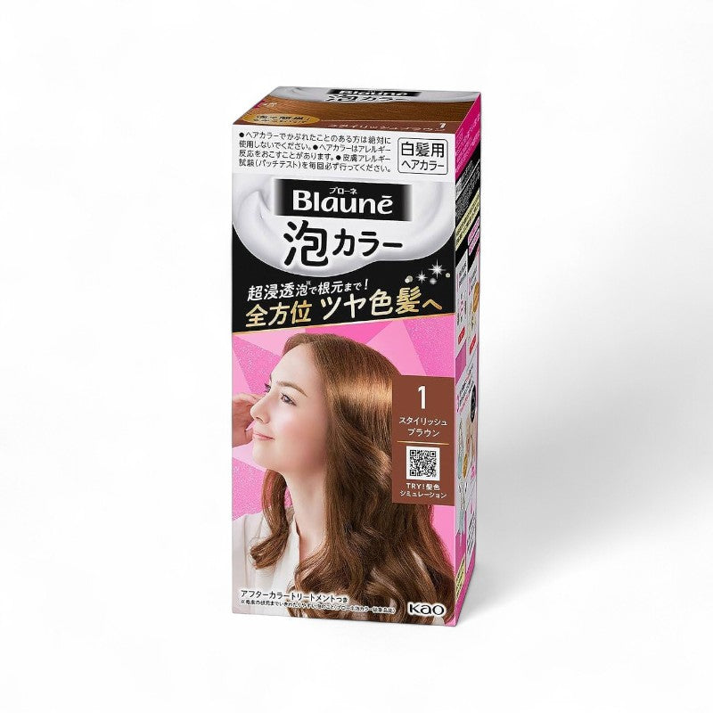 Kao Blaune Foam Hair Color 1 Stylish Brown