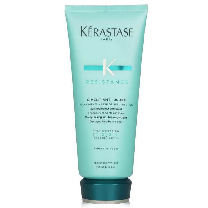 Kerastase Resistance Ciment Anti-Usure Strengthening Anti-Breakage Cream - Rinse Out (For Damaged Lengths & Ends) E1927100 200ml/6.8oz