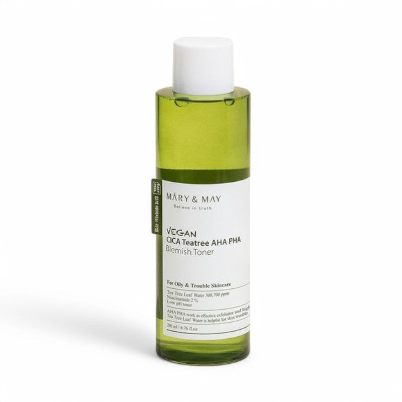 Mary&May Vegan Cica Teatree AHA PHA Blemish Toner 200ml