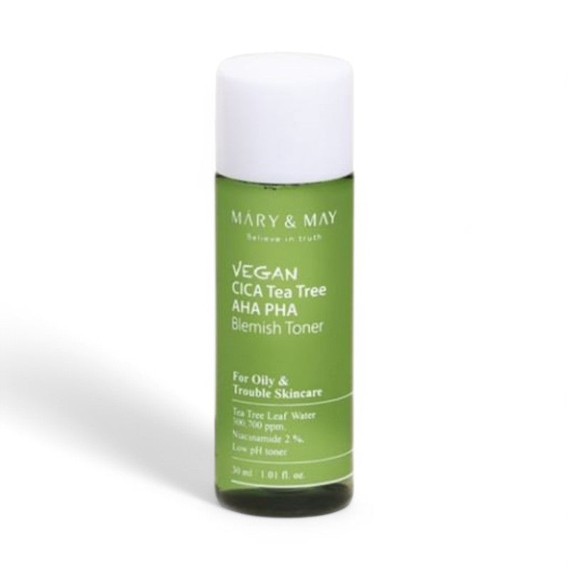 Mary&May Vegan Cica Teatree AHA PHA Blemish Toner Mini 30ml