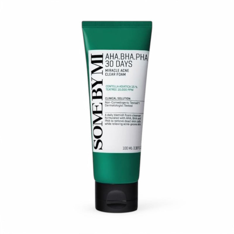 SOME BY MI AHA,BHA,PHA 30 Days Miracle Acne Clear Foam 2024 Version - 100ml