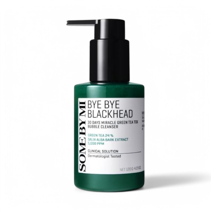 SOME BY MI Bye Bye Blackhead 30 Days Miracle Green Tea Tox Bubble Cleanser 2024 Version - 120g