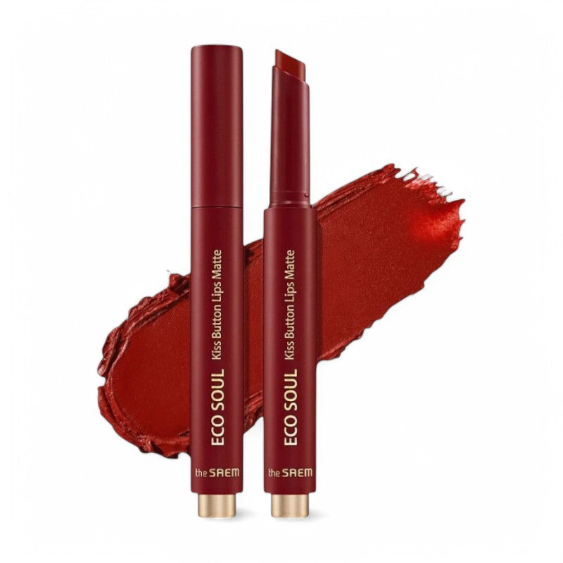 The Saem Eco Soul Kiss Button Lips Matte - 5 Colors