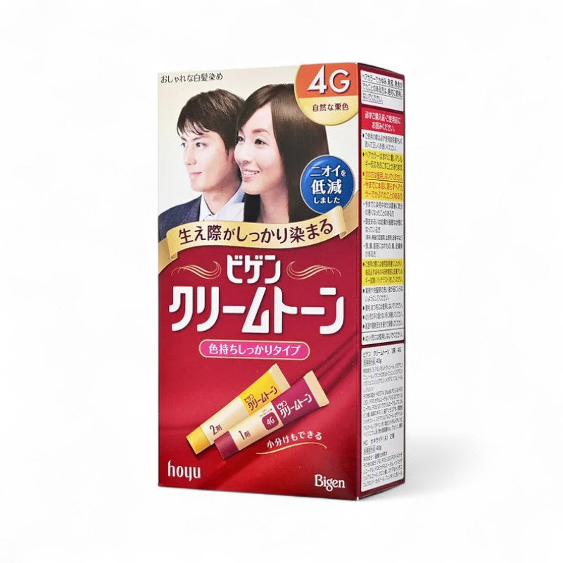 hoyu Bigen Cream Tone Hair Color 4G Natural Maroon