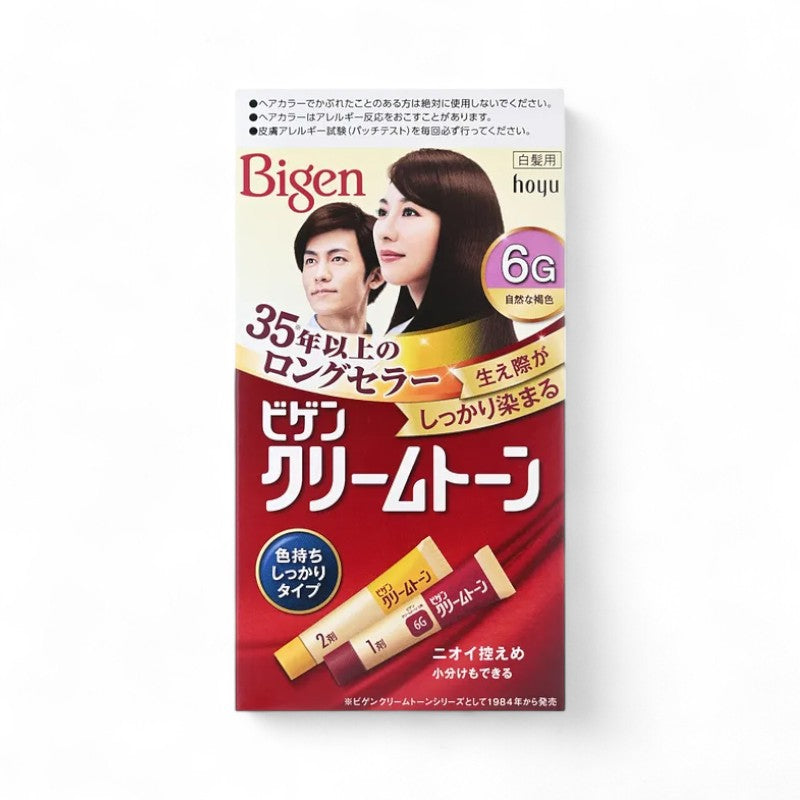 hoyu Bigen Cream Tone Hair Color 6G Natural Brown