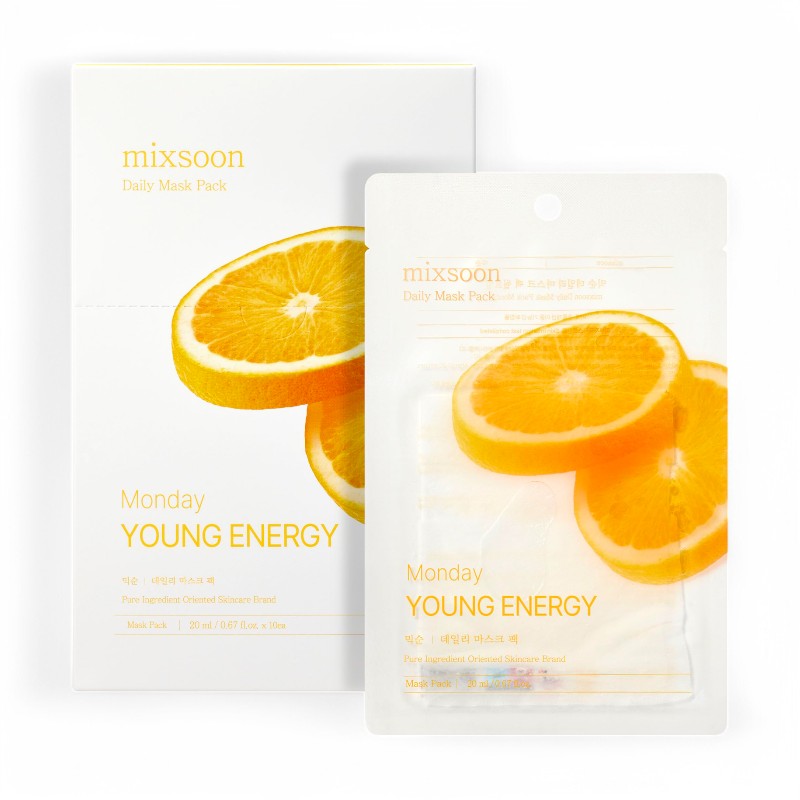 mixsoon Daily Mask Pack 10 Sheets Set - 7 Types Monday Young Energy