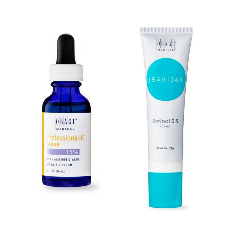 Obagi Professional-C Serum 15% 30ml & Obagi360 Retinol 0.5% 28g