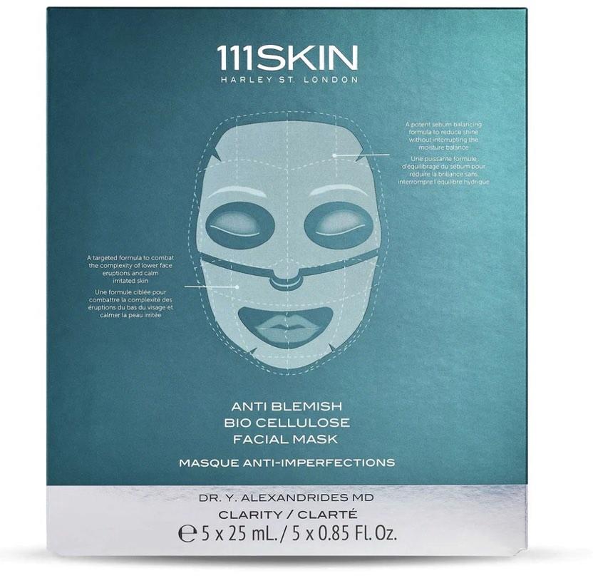 111Skin Anti Blemish Bio Cellulose Facial Mask  5 x 25ml