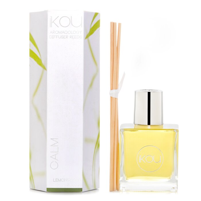 iKOU Aromacology Diffuser Reeds - Calm (Lemongrass &amp; Lime - 9 months supply) 175ml