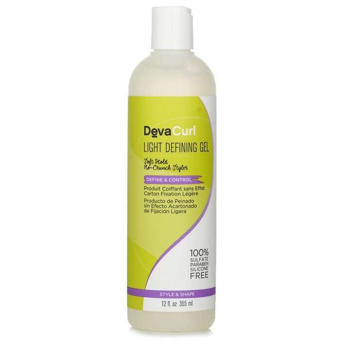 DevaCurl Light Defining Gel (Soft Hold No-Crunch Styler - Define &amp; Control) 355ml