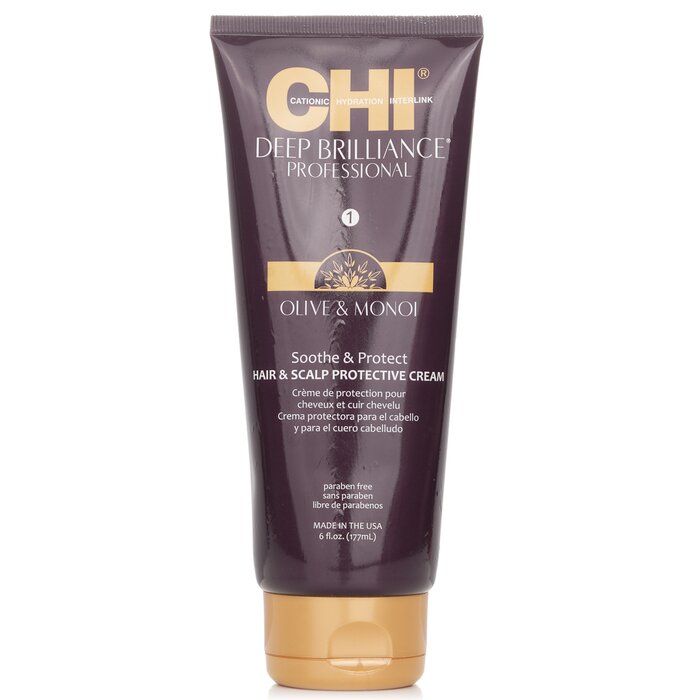 CHI Deep Brilliance Olive &amp; Monoi Soothe &amp; Protect Hair &amp; Scalp Protective Cream 177ml