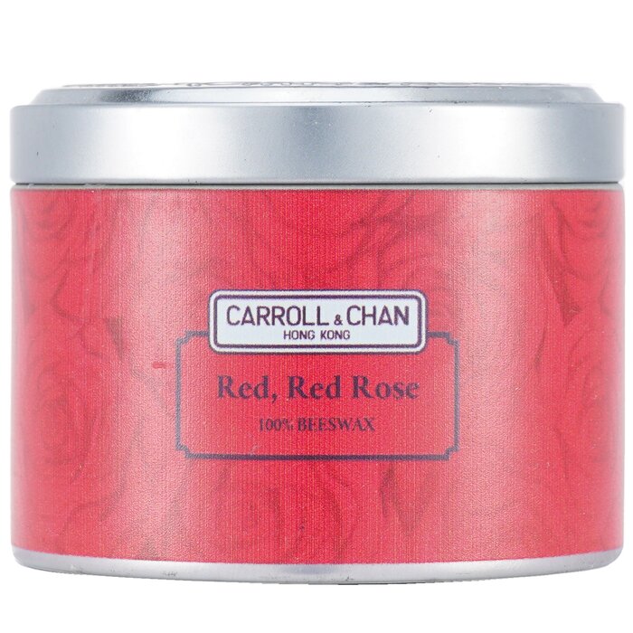 Carroll &amp; Chan 100% Beeswax Tin Candle - Red Red Rose (8x6) cm
