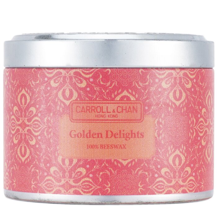 Carroll &amp; Chan 100% Beeswax Tin Candle - Golden Delights (8x6) cm