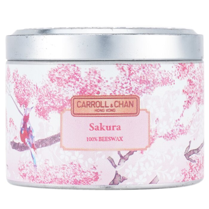 Carroll &amp; Chan 100% Beeswax Tin Candle - Sakura (8x6) cm