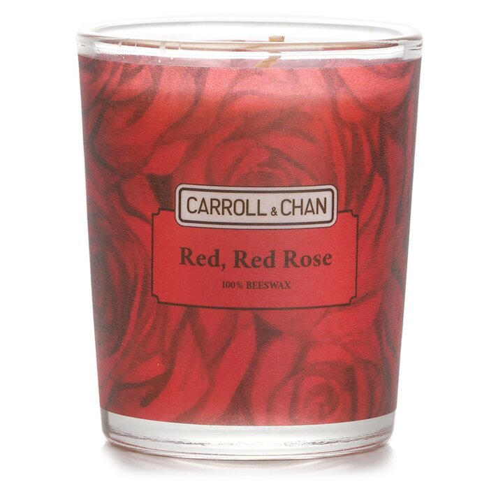 Carroll &amp; Chan 100% Beeswax Votive Candle - Red Red Rose 65g
