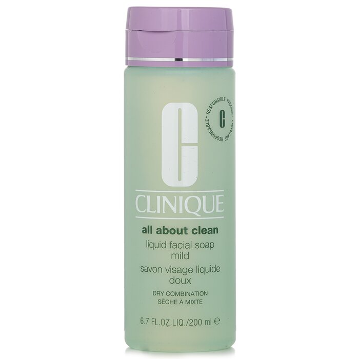 Clinique All About Clean Liquid Facial Soap Mild - Dry Combination Skin 200ml
