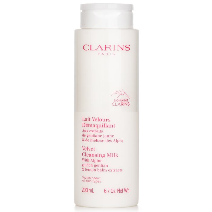 Clarins Velvet Cleansing Milk with Alpine Golden Gentian &amp; Lemon Balm Extracts 200ml