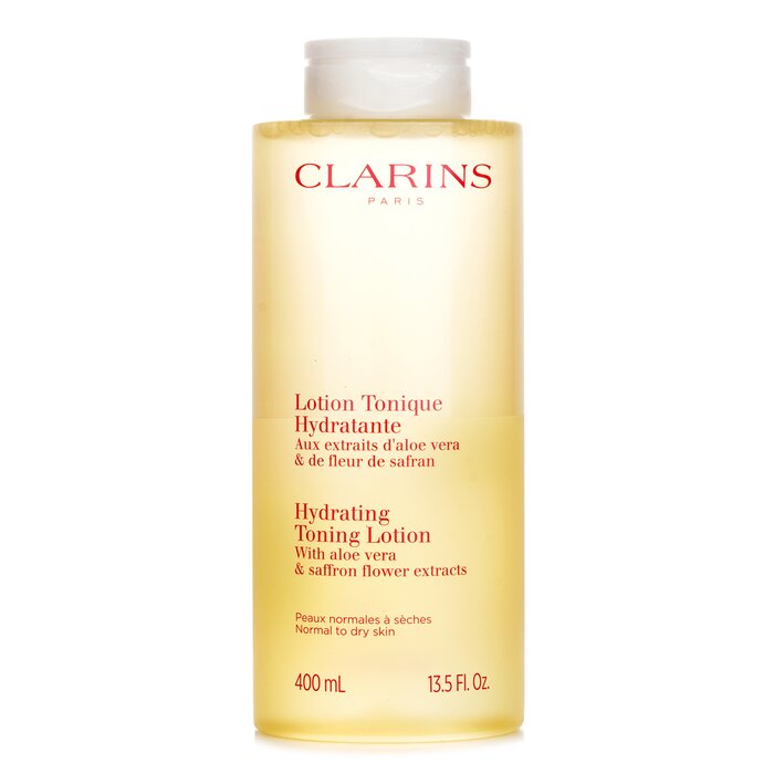 Clarins Hydrating Toning Lotion with Aloe Vera &amp; Saffron Flower Extracts - Normal to Dry Skin(Random Packaging) 400ml