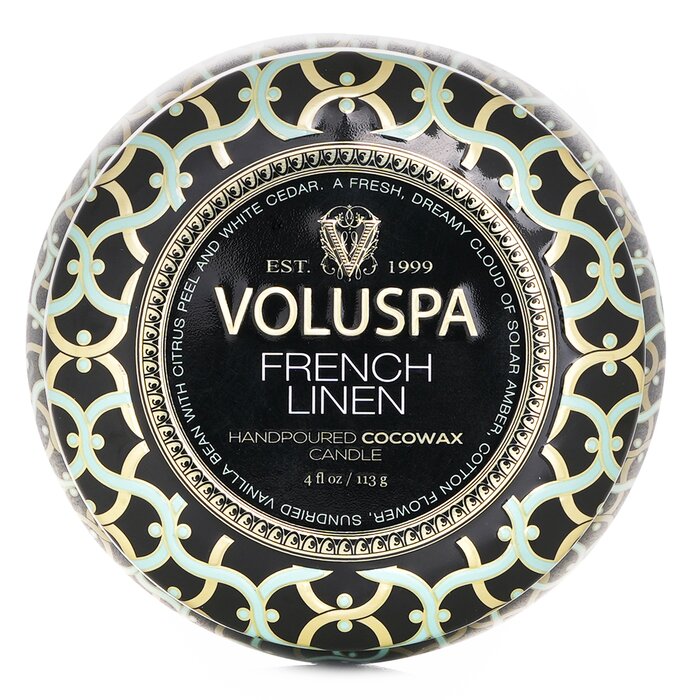 Voluspa Mini Tin Candle - French Linen 113g