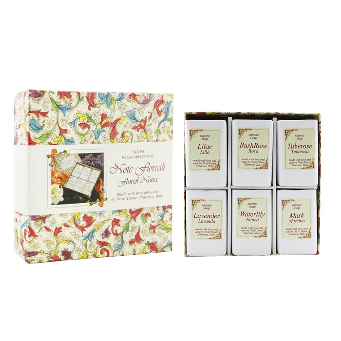 Nesti Dante Note Floreali Floral Notes 6 soaps Set 6pcs