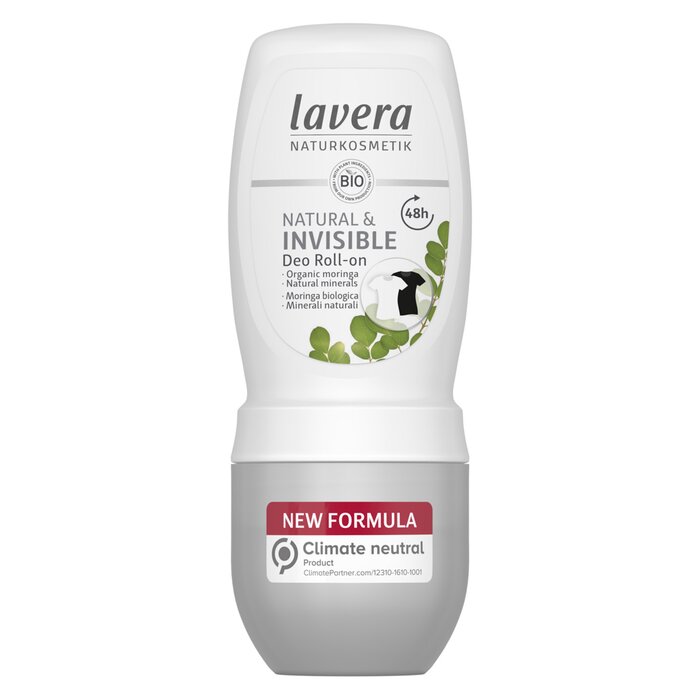 Lavera Deo Roll-On (Natural &amp; Invisible) - With Organic Moringa &amp; Natural Minerals 50ml