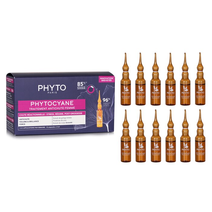 Phyto PhytoCyane Anti-Hair Loss Reactional Treatment (For Woman) 12x5ml