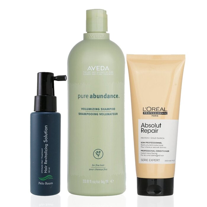 Pelo Baum (F-MKT) Pelo Baum Hair Revitalizing Solution 60ml + Aveda Volumizing Shampoo 1000ml + L&