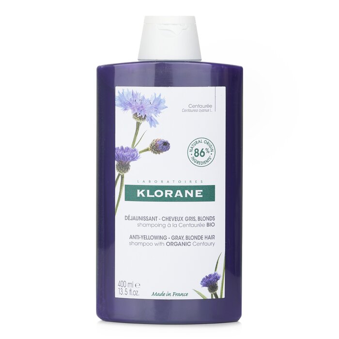 Klorane Shampoo With Organic Centaury (Anti Yellowing Gray Blonde Hair) 400ml